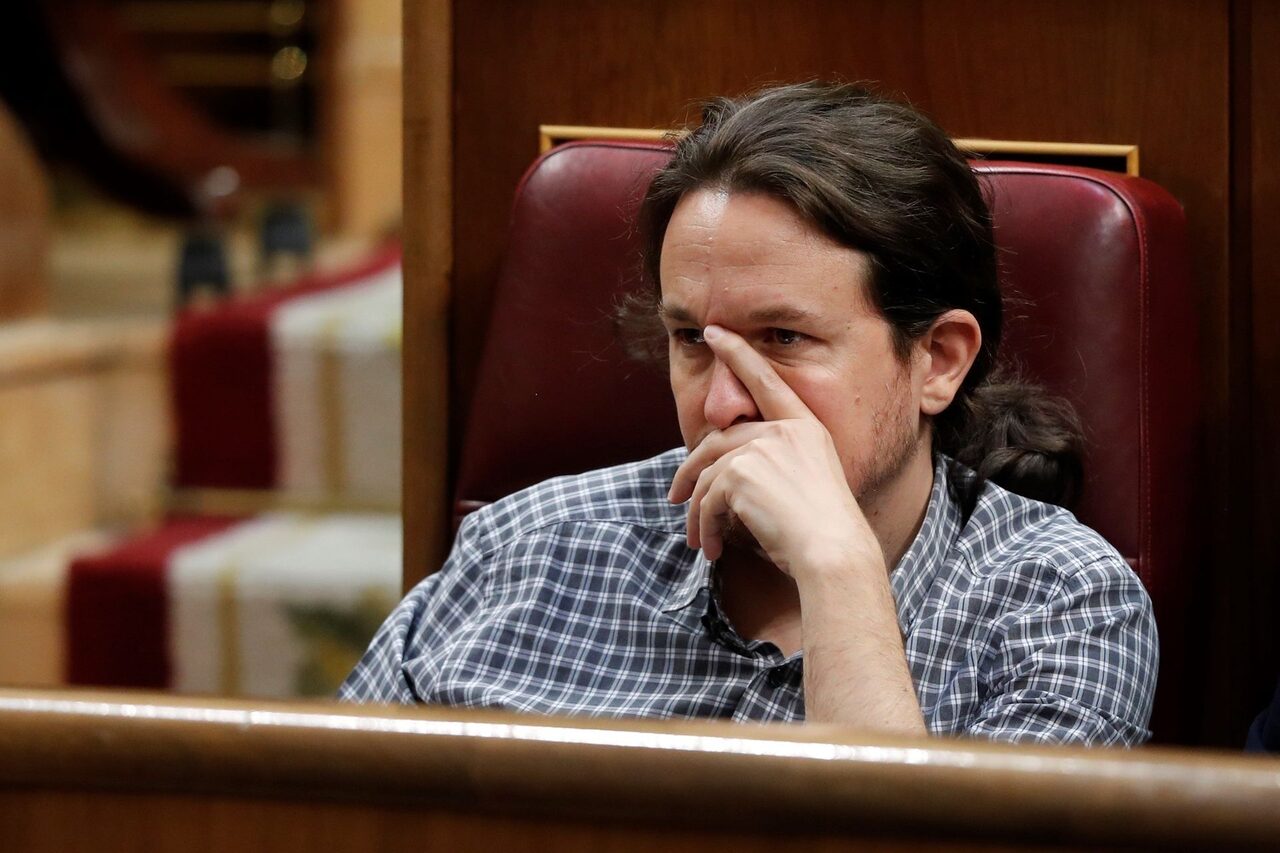 Iglesias, durante la fallida investidura de Sánchez. |  EFE
