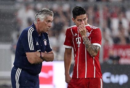 James Rodríguez y Carlo Ancelotti coincidieron en el Bayern de Munich también. |  Cordon Press