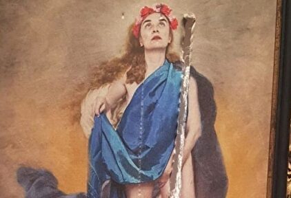 El lienzo 'Con flores a María' |  Europa Press