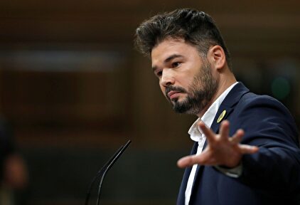 El diputado de ERC, Gabriel Rufián, en el Congreso de los Diputados |  EFE