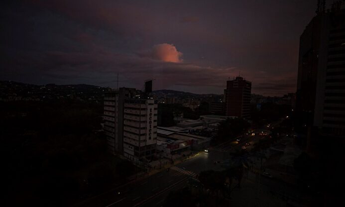 Imagen del apagón en Caracas. |  EFE