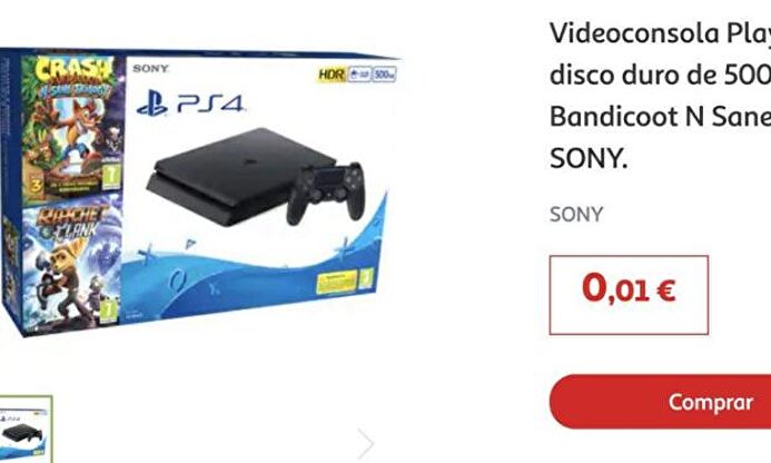 Anuncio de la PlayStation 4 de Alcampo eliminado de su web |  AlCampo