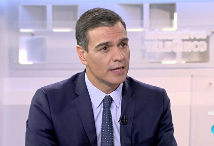 Pedro Sánchez, en un momento de la entrevista. |  Telecinco