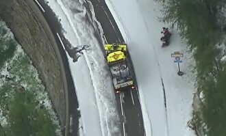 La etapa se detuvo en la llegada a Iseran. |  Captura