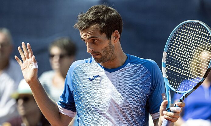 Albert Ramos, durante el torneo de Gstaad. |  EFE