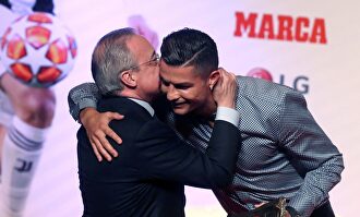 El cariñoso reencuentro entre Cristiano y Florentino Pérez