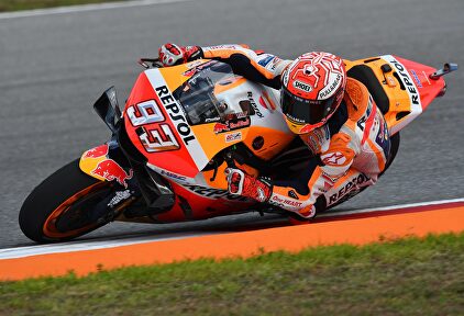 Marc Márquez durante la clasificación en el circuito de Brno. |  Cordon Press