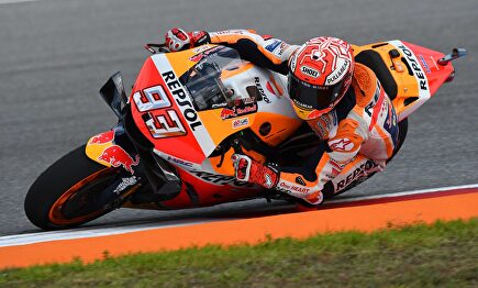 Marc Márquez durante la clasificación en el circuito de Brno. |  Cordon Press