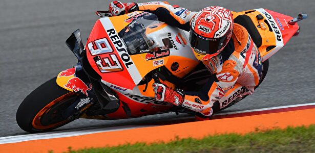 Marc Márquez durante la clasificación en el circuito de Brno. |  Cordon Press
