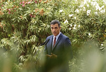 Pedro Sánchez durante su comparecencia |  EFE
