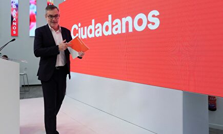 El número dos de Ciudadanos, José Manuel Villegas, este jueves en la sede del partido. |  EFE