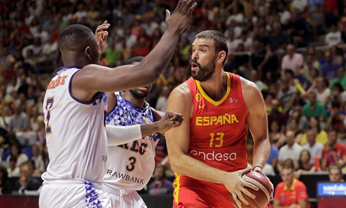 Marc Gasol durante el partido. |  EFE