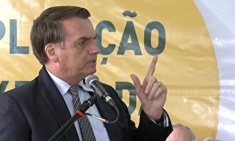Bolsonaro, en un acto en el sureño estado de Río Grande do Sul. |  Imagen TV