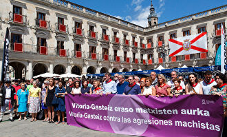 Concentración en Vitoria contra las "agresiones machistas" el pasado día 8. |  EFE