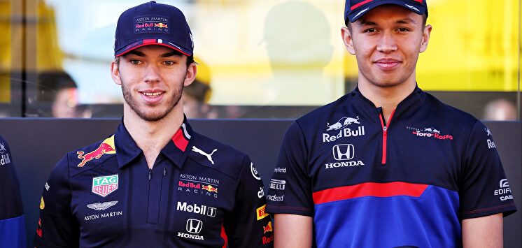 Pierre Gasly y Alexander Albon. |  Cordon Press