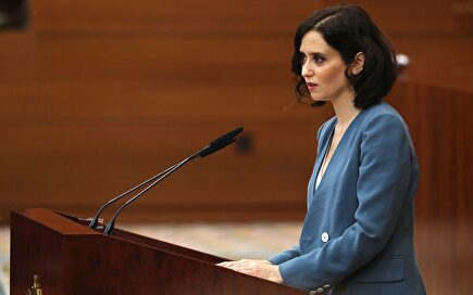 Isabel Díaz Ayuso durante su discurso de investidura. |  EFE