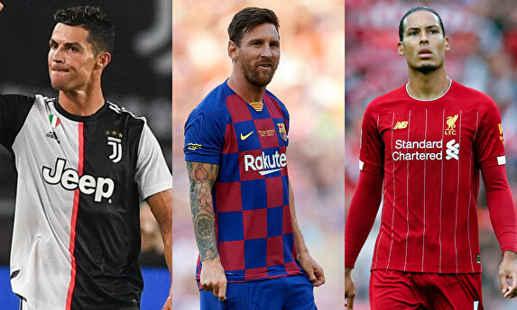 Cristiano, Messi y Van Dijk, candidatos al Jugador del Año de la UEFA. |  Collage