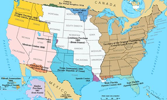 La expansión territorial de Estados Unidos. |  Wikipedia