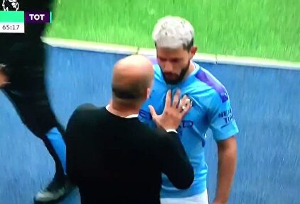 Tremenda bronca entre Pep Guardiola y el Kun Agüero en el pinchazo del City