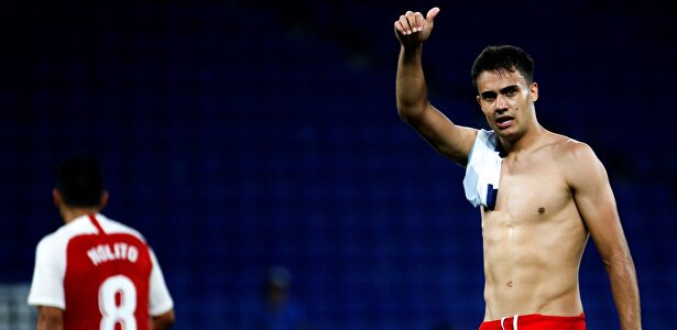 Sergio Regilón tras la victoria cosechada por el Sevilla ante el Espanyol |  EFE