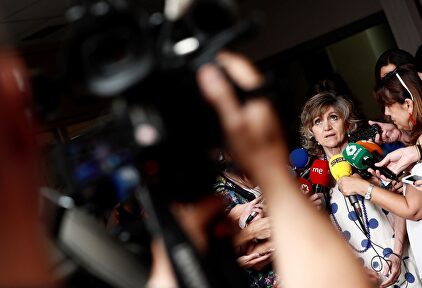 La ministra de Sanidad ante los medios |  EFE