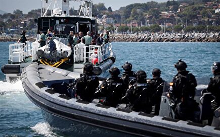 Dispositivo de seguridad por la cumbre del G-7 en el sur de Francia. |  EFE