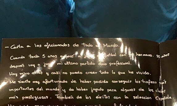 La emotiva carta que Fernando escribió el día de su despedida |  Carta Torres