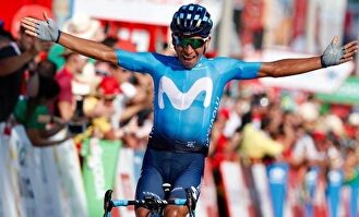 Nairo Quintana celebra su victoria en la tarde de hoy | Europa Press