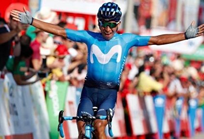 Nairo Quintana celebra su victoria en la tarde de hoy | Europa Press