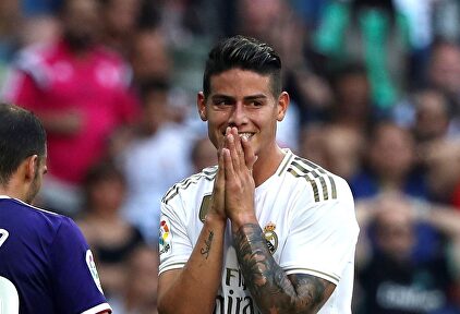 James, durante el partido del pasado sábado contra el Valladolid en el Bernabéu. |  EFE