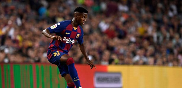Ansu Fati, en un partido con el FC Barcelona. | Agencias
