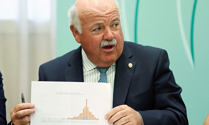 El consejero de salud de Andalucía, Jesús Aguirre, en una imagen de archivo. |  EFE