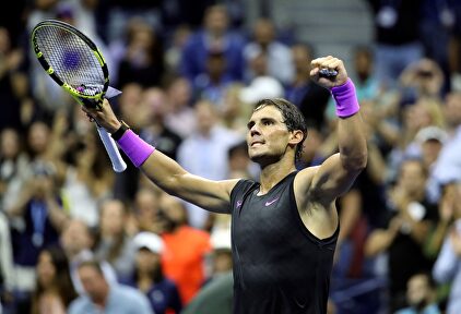 Rafa Nadal celebra una victoria en el USOpen. |  EFE