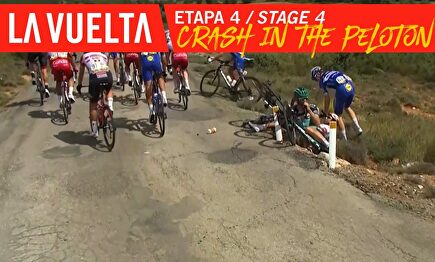 Darwin Atapuma, envuelto en una caída con dos corredores más