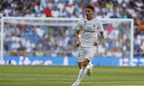 James durante su partido contra el Valladolid en el Bernabéu. |  Cordon Press