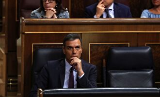 Pedro Sánchez este jueves en el Congreso. |  EFE