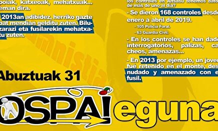 Parte del cartel del Ospa Eguna de 2019 en Alsasua.