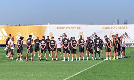 El Real Madrid realizó un minuto de silencio durante el entrenamiento matutino |  Real Madrid