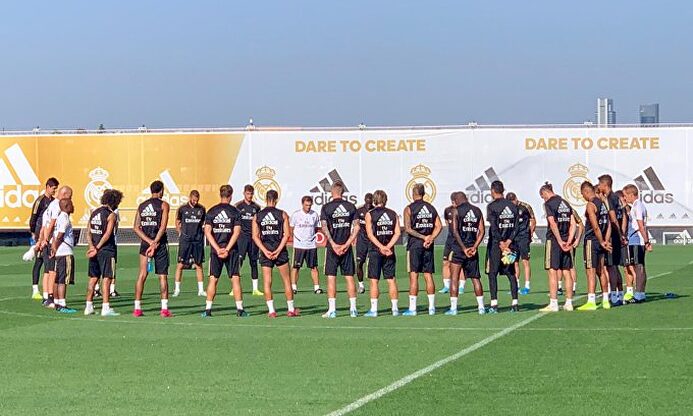 El Real Madrid realizó un minuto de silencio durante el entrenamiento matutino |  Real Madrid