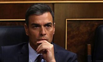 Pedro Sánchez este jueves en el Congreso. |  EFE