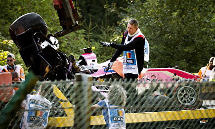Accidente de Anthoine Hubert en el circuito de Spa |  EFE