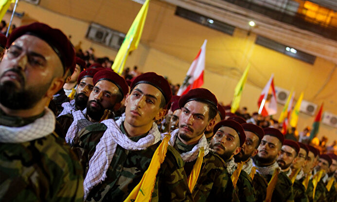 Desfile militar de terroristas de Hezbolá el pasado mes de mayo. |  Cordon Press