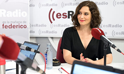 Díaz Ayuso, durante la entrevista. |  David Alonso Rincón