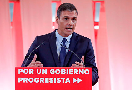 Pedro Sánchez, durante la presentación de las 370 medidas. |  EFE