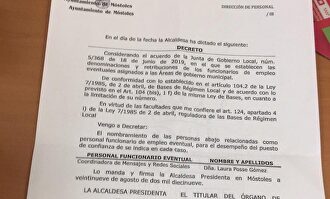 El contrato de la hermana de Posse denunciado por Cs |  @Mostoles_Cs_