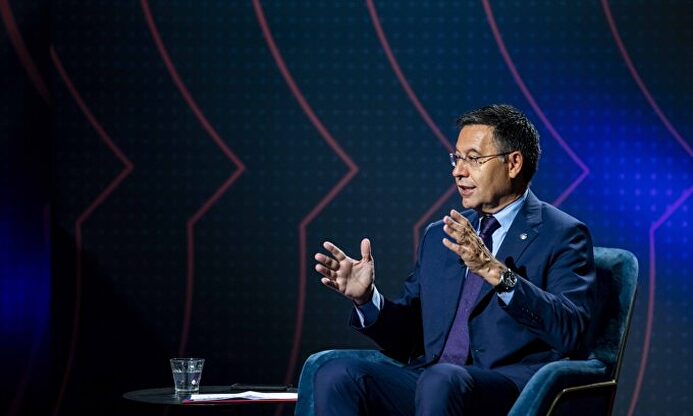 Josep Maria Bartomeu durante la entrevista |  FC Barcelona