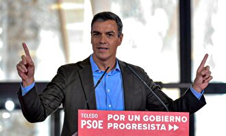 Pedro Sánchez, en un acto del PSOE en Toledo |  EFE