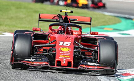 Charles Leclerc tras conseguir la pole en el circuito de Monza (Italia). |  Cordon Press