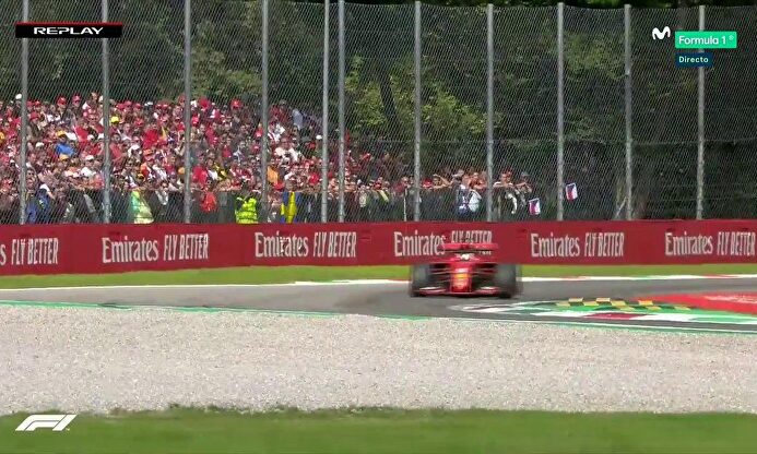 Vettel vuelve a liarla: trompo, retorno temerario y sanción ante los tifosi