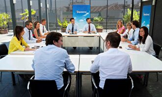 La dirección del PP reunida este lunes. |  EFE